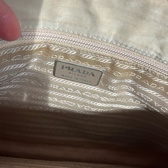 Prada Cream Nylon Shoulder Bag - Picture 12 of 16